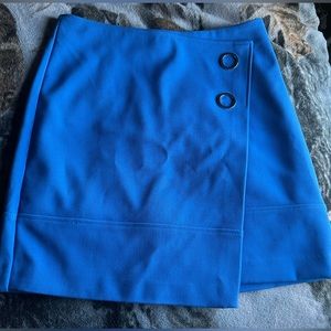 Electric Blue H&M Faux Wrap Mini Skirt